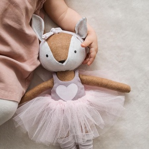 Balerina Őzike lány  - kézműves, öltöztethető gyerekjáték figura, Játék & Sport, Plüssállat & Játékfigura, Más figura, Varrás, MESKA