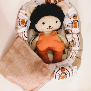 Mini maci, mini fészekben - kézműves textil játékfigura - játék & sport - plüssállat & játékfigura - maci - Meska.hu