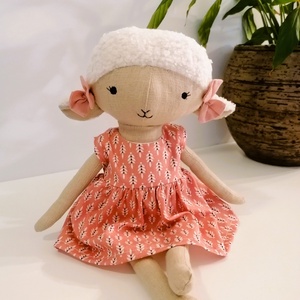 Bárány lány  - kézműves , textil játékfigura , Játék & Sport, Plüssállat & Játékfigura, Más figura, , MESKA