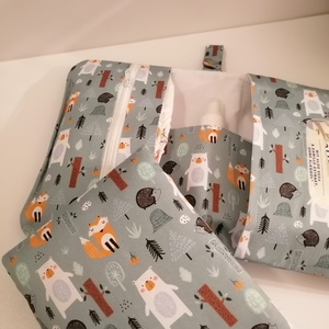 Forest animals  small animals- Pelenkázó neszesszer, vízhatlan pelenkázó alátéttel - baba - mama - pelenkázó, babafürdető kellékek - pelenkázó neszeszer, pelenkatartó - Meska.hu