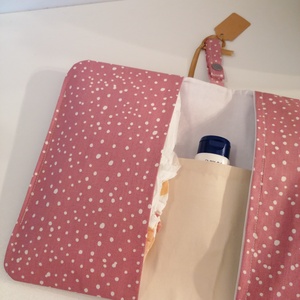 Dots on old rose  - pelenkázó neszesszer - baba - mama - pelenkázó, babafürdető kellékek - pelenkázó neszeszer, pelenkatartó - Meska.hu