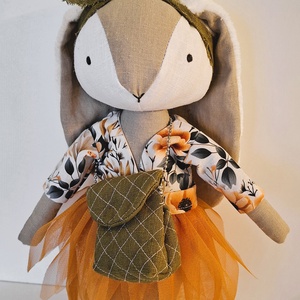 Tavaszváró, tüll szoknyás nyuszi -  kézműves gyerekjáték, öltöztethető játékfigura, Játék & Sport, Plüssállat & Játékfigura, Nyuszi, Varrás, MESKA