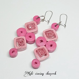 Quilling technikával készült fülbevalók - ékszer - fülbevaló - lógó fülbevaló - Meska.hu
