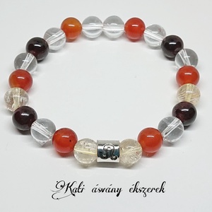 Oroszlán horoszkópos ásvány karkötő  - ékszer - karkötő - bogyós karkötő - Meska.hu