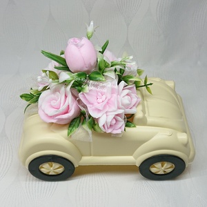 Szappanvirág csokrok autóban  - otthon & életmód - dekoráció - virágdísz és tartó - csokor & virágdísz - Meska.hu