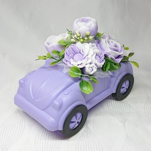Szappanvirág csokrok autóban  - otthon & lakás - dekoráció - virágdísz és tartó - csokor & virágdísz - Meska.hu