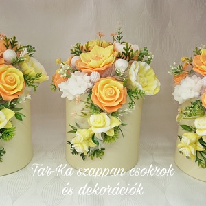 Egyedi illatos szappanvirág csokor - otthon & lakás - dekoráció - virágdísz és tartó - virágbox, virágdoboz - Meska.hu