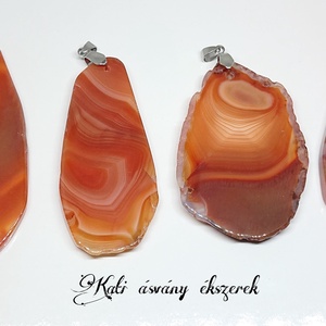 Egyedi achát ásvány medálok  - ékszer - nyaklánc - medál - Meska.hu