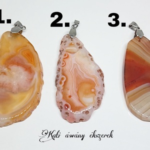 Egyedi achát ásvány medálok  - ékszer - nyaklánc - medál - Meska.hu