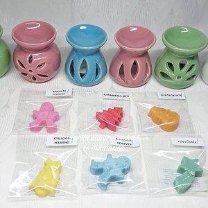 Kis kerámia aromalámpa 1 darab illatviasszal és mécsessel  - otthon & életmód - gyertya, illat, aroma - aromalámpa - Meska.hu