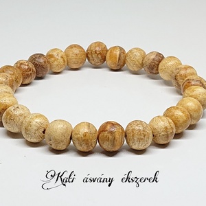 Illatos Palo Santo fa karkötő  - ékszer - karkötő - bogyós karkötő - Meska.hu