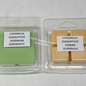 Szúnyogriasztós illatviasz kapszulatartóban , Otthon & Életmód, Gyertya, illat, aroma, Illatviasz, Gyertya-, mécseskészítés, MESKA