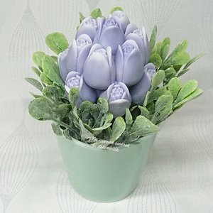 Szappan tulipán csokor - otthon & életmód - dekoráció - virágdísz és tartó - csokor & virágdísz - Meska.hu