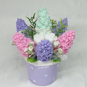 Orgona szappanvirág csokor  - otthon & életmód - dekoráció - virágdísz és tartó - virágbox, virágdoboz - Meska.hu