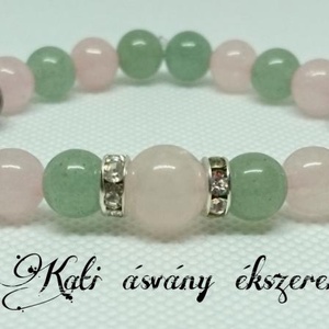 Szívcsakra erősítő ásvány karkötő , Ékszer, Karkötő, Bogyós karkötő, Ékszerkészítés, Gyöngyfűzés, gyöngyhímzés, MESKA