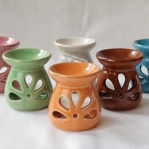 Kis kerámia aromalámpák 1 darab illatviasszal és mécsessel , Otthon & Életmód, Gyertya, illat, aroma, Aromalámpa, Gyertya-, mécseskészítés, MESKA