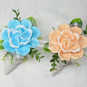 Kamélia szappanvirág csiga kaspóban  - otthon & életmód - dekoráció - virágdísz és tartó - csokor & virágdísz - Meska.hu