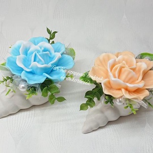 Kamélia szappanvirág csiga kaspóban , Otthon & Életmód, Dekoráció, Virágdísz és tartó, Csokor & Virágdísz, Virágkötés, Szappankészítés, MESKA