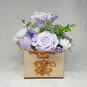 Boldog születésnapot kívánok! szappanvirág csokor - otthon & életmód - dekoráció - virágdísz és tartó - csokor & virágdísz - Meska.hu