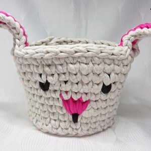 Nyuszi tároló/kaspó  - otthon & életmód - tárolás & rendszerezés - tárolókosár - Meska.hu