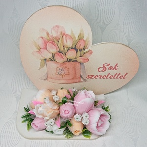 Sok szeretettel! tulipán szappanvirág csokor - otthon & életmód - dekoráció - Meska.hu