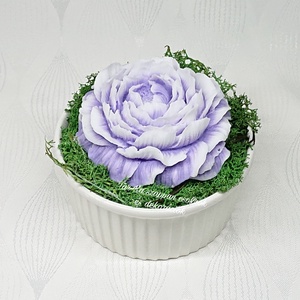 Nagy pünkösdi rózsa szappanvirág kerámia kaspóban  - otthon & életmód - dekoráció - virágdekoráció - virágdíszek - virágdísz kaspóban - Meska.hu