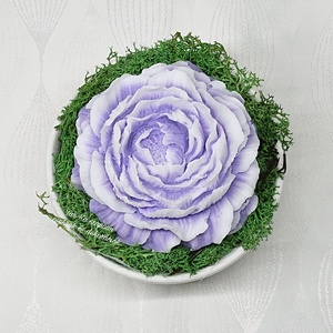 Nagy pünkösdi rózsa szappanvirág kerámia kaspóban  - otthon & életmód - dekoráció - virágdekoráció - virágdíszek - virágdísz kaspóban - Meska.hu