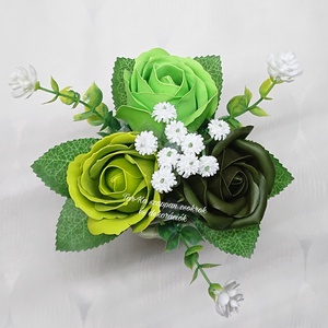 3 szál szappanrózsa vázában  - otthon & életmód - dekoráció - virágdísz és tartó - virágbox, virágdoboz - Meska.hu