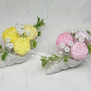 Szappanvirágok csigaházban  - otthon & életmód - dekoráció - Meska.hu