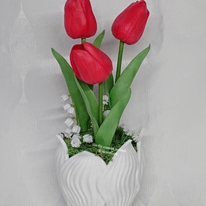 3 szál élethű tulipán csokor - Meska.hu