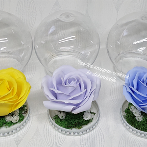 Nagy szappanrózsa búrában - otthon & életmód - virágdekoráció - virágdíszek - asztali virágdísz - Meska.hu