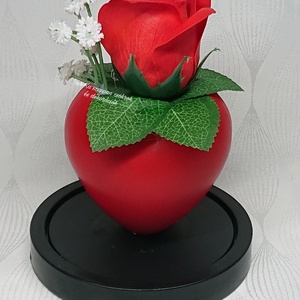 Szappanrózsa búrában - otthon & életmód - virágdekoráció - virágdíszek - asztali virágdísz - Meska.hu