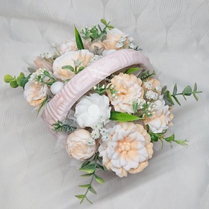 Különleges nagy szappanvirág csokor kosárban  - otthon & életmód - virágdekoráció - virágok - virágcsokor - Meska.hu