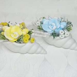 Szappanvirágok csigaházban (orchidea)  - Meska.hu