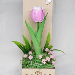 Boldog születésnapo kívánok! 1 szál szappan tulipán fa dobozban - Meska.hu