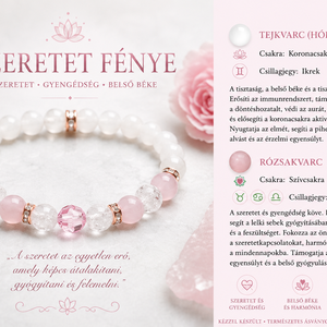 Szeretet fénye ásvány karkötő  - ékszer - karkötő - ásványkarkötő - Meska.hu