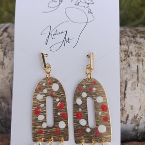 Pöttyöske - ékszer - fülbevaló - lógó fülbevaló - Meska.hu