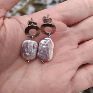 Essential 316L � Pearl No.17 - ékszer - fülbevaló - lógó fülbevaló - Meska.hu