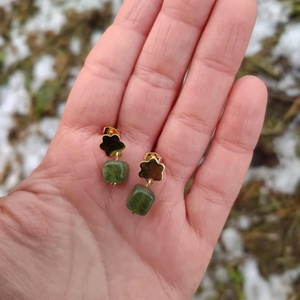 Essential 316L � Tourmaline No.15 - ékszer - fülbevaló - lógó fülbevaló - Meska.hu