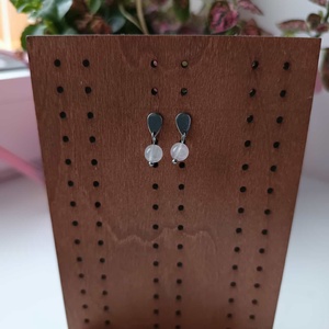 Essential 316L � Rose quartz No.11, Ékszer, Fülbevaló, Lógó fülbevaló, Ékszerkészítés, MESKA