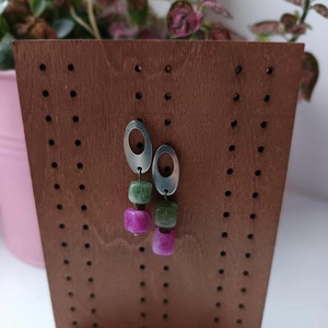 Essential 316L � Turmaline No.10, Ékszer, Fülbevaló, Lógó fülbevaló, Ékszerkészítés, MESKA