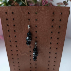 Essential 316L � Hematit-Achat No.8, Ékszer, Fülbevaló, Lógó fülbevaló, Ékszerkészítés, MESKA