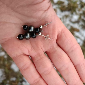 Essential 316L � Hematit-Achat No.8 - ékszer - fülbevaló - lógó fülbevaló - Meska.hu