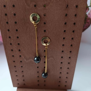 Essential 316L � Hematit Nr.6, Ékszer, Fülbevaló, Lógó fülbevaló, Ékszerkészítés, MESKA