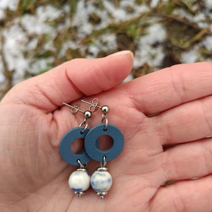 Essential 316L � Ceramic bead Nr.3 - ékszer - fülbevaló - lógó fülbevaló - Meska.hu