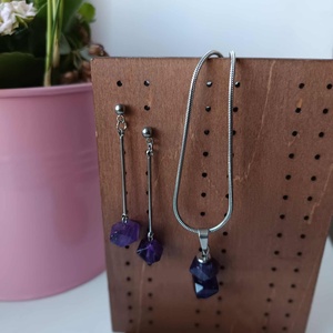 Statement Steel - Amethyst cristal szett Nr. 4, Ékszer, Ékszerszett, Ékszerkészítés, MESKA
