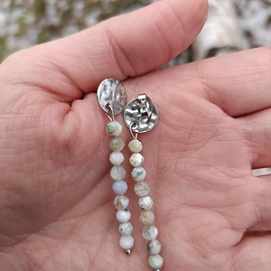 Statement Steel - White Stones Nr. 1 - ékszer - ékszerszett - Meska.hu