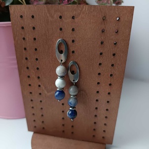 Essential 316L � Sodalite No.20, Ékszer, Fülbevaló, Lógó fülbevaló, Ékszerkészítés, MESKA