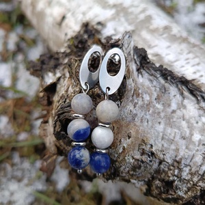 Essential 316L � Sodalite No.20 - ékszer - fülbevaló - lógó fülbevaló - Meska.hu