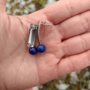 Essential 316L � Lapis Lazuli No.21 - ékszer - fülbevaló - lógó fülbevaló - Meska.hu